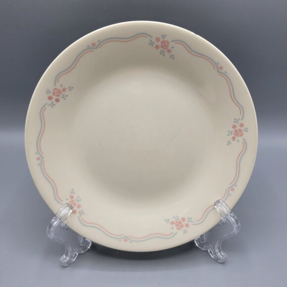 Vintage 90s Corelle by Corning English Breakfast Snack Plates 6.75" Set of 4 - Picture 2 of 7